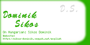 dominik sikos business card